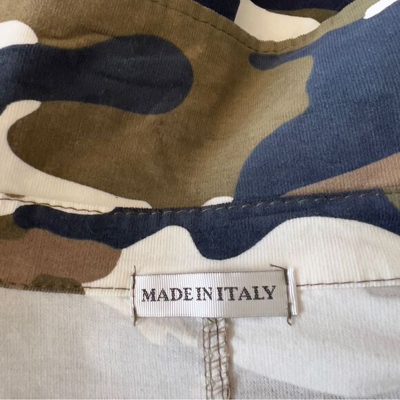 Camouflage Belted Trench Coat with Classic Lapels Size L/XL - Picture 9 of 10